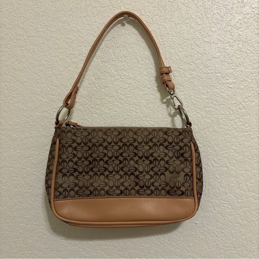Source Unknown Brown Patterned Wristlet - image 1